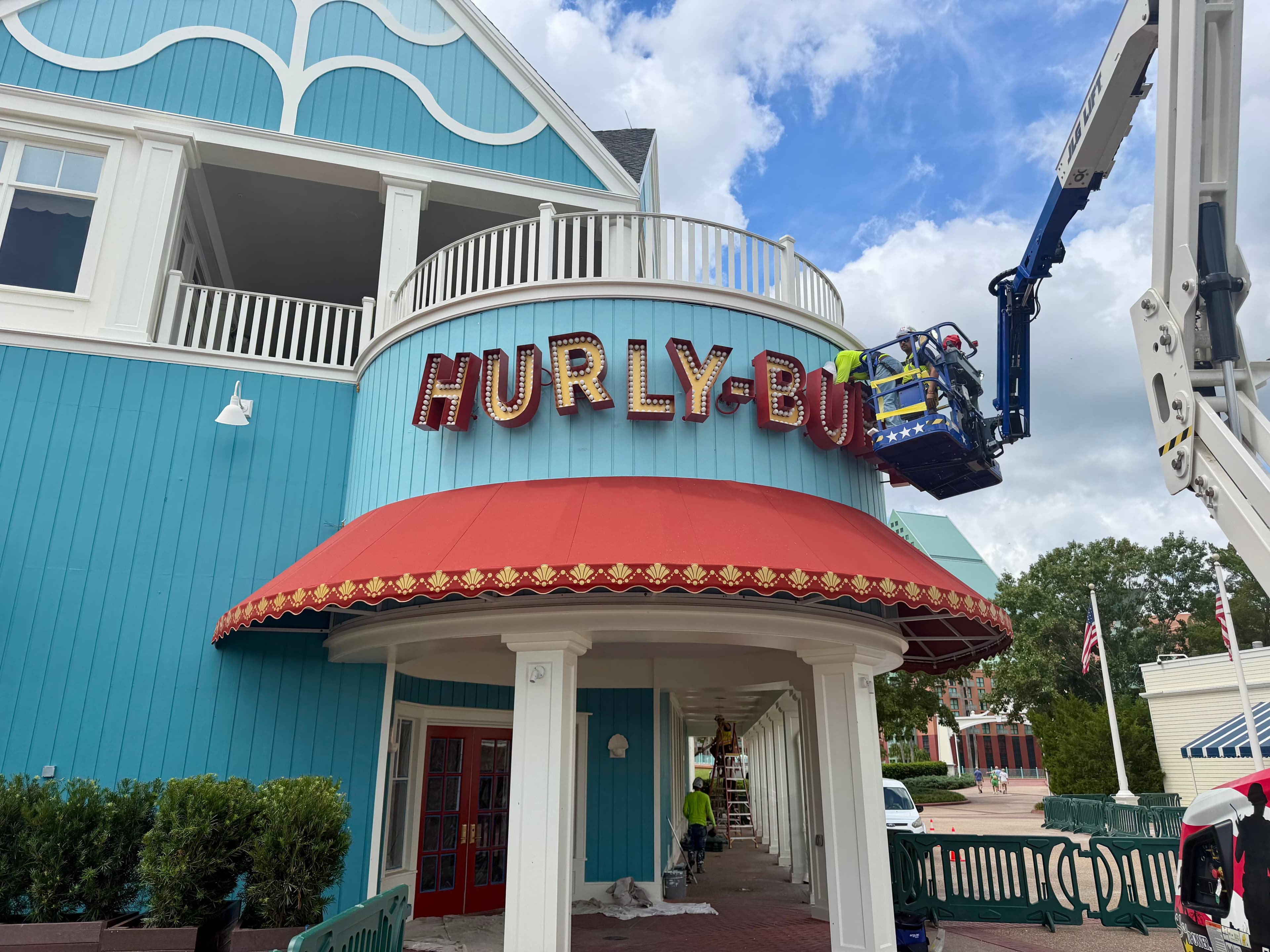 Hurly-Burly Sign Goes Up at Disney’s BoardWalk
